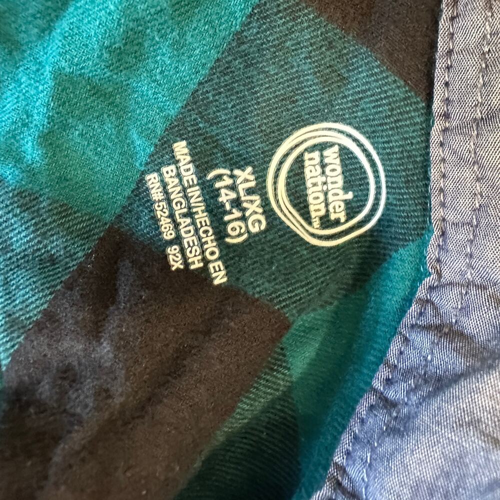 Harry Potter Plaid Flannel Button Down Shirt Kids XL Unique I Solemnly Swear - Picture 5 of 6